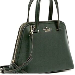 Kate Spade Patterson Drive Dome Satchel Purse Handbag Crossbody Strap Dark Gree